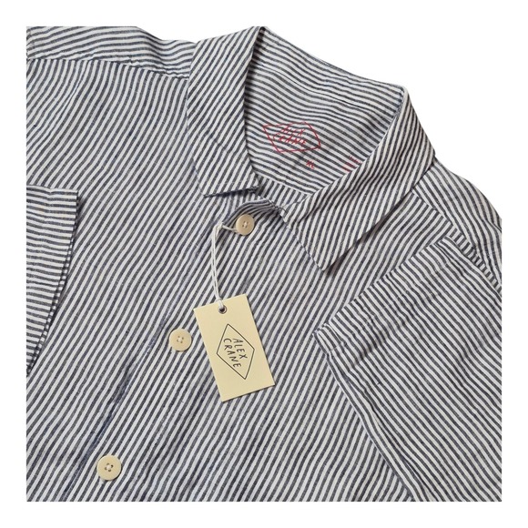Alex Crane Other - Alex Crane Men's XL Kite Jacket Linen Chore Coat Striped Workwear Coastal NWT